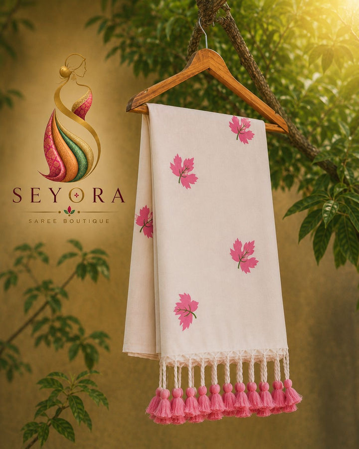 Maple leaf kadhi cotton saree