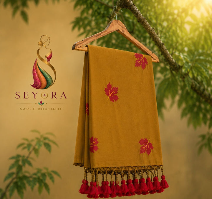Maple leaf kadhi cotton saree