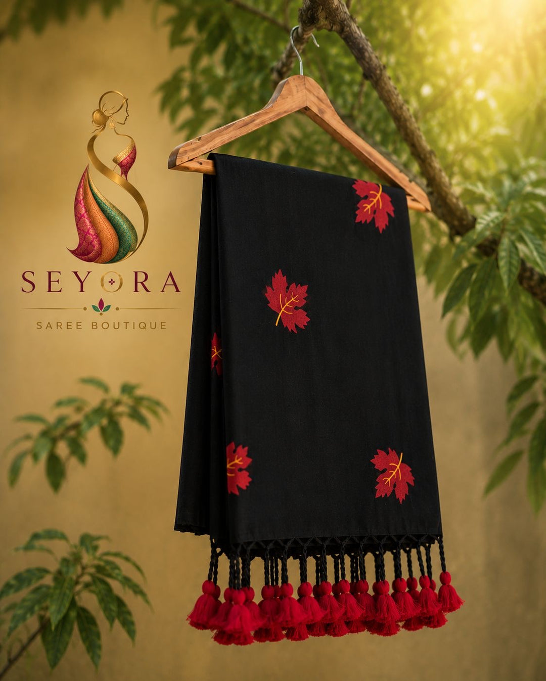 Maple leaf kadhi cotton saree